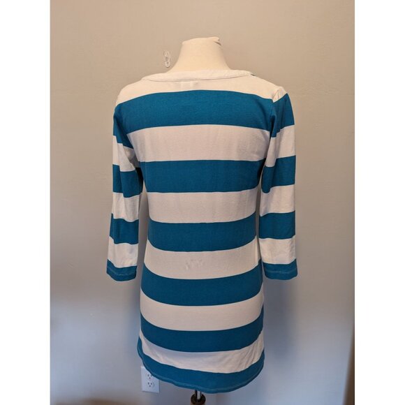 Tommy Bahama XS Striped 3/4 Sleeve Tunic Top Casual, nautical, beach - Picture 2 of 4